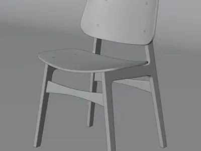 Wooden Chair Modern 3D model