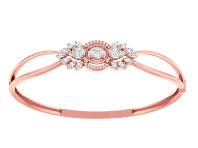 Diamond light gold bracelet 3D print model buy