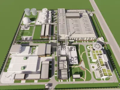 Industrial Scene -A32 3D model