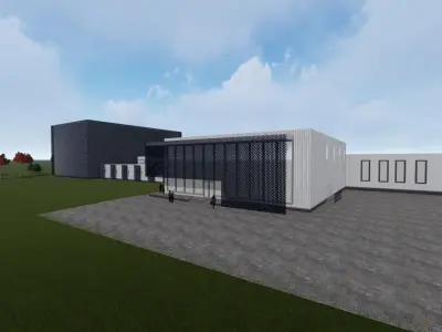 Industrial building 3D model 6