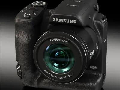 Samsung WB2200F bridge digital camera Low-poly 3D model