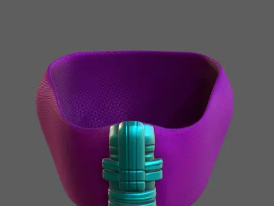 Gas mask helmet 3d model scifi Low-poly  Low-poly 3D model