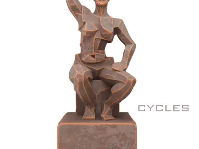 Decorative 02 Low-poly 3D model