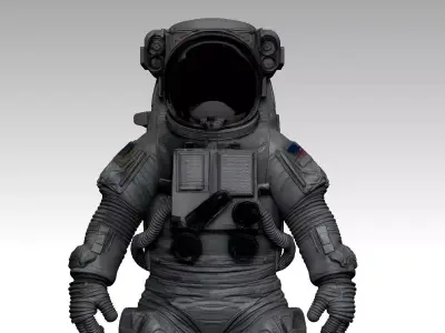 Simple Astronaut Low-poly 3D model