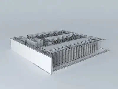 Data Center Room 3D model