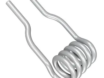 Steel Heating Coil 3D model