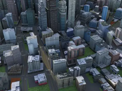 City 86 Low-poly 3D model