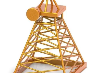 Mobile Tower Low-poly 3D model