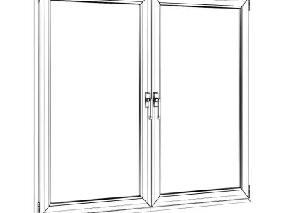 Metal Window 1770mm x 1500mm 3D model