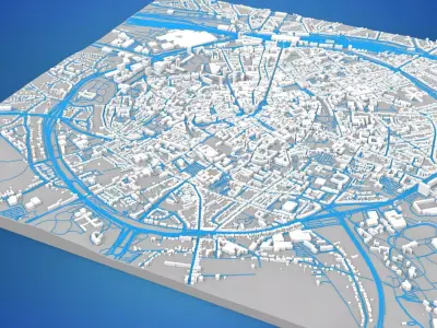 Cityscape Leuven Belgium 3D model