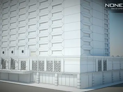 NYC Building Sheraton Manhattan Low-poly 3D model