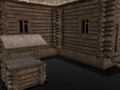 Hut Pack 3D Model  Low-poly 3D model