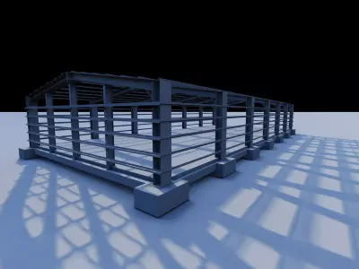 Structural engineering of Metal frame buildings 3D model
