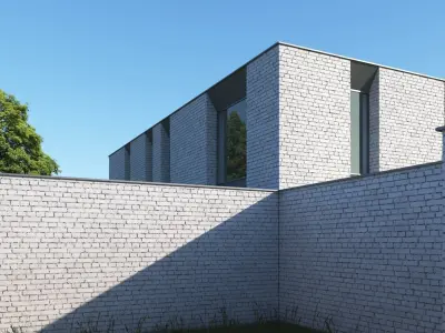 Damaged white brick wall texture Texture