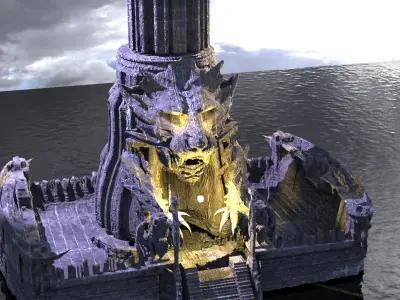 Jaguar Tower Monument Full  3D model