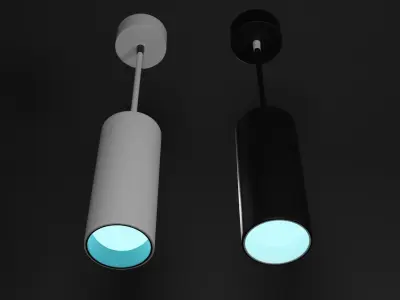 Black and White LED lamp 3D model