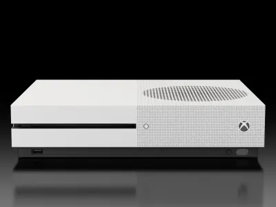 Microsoft Xbox One S Game Console Low-poly 3D model