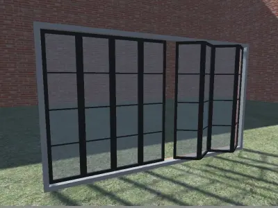 Bifold Patio Door Low-poly 3D model