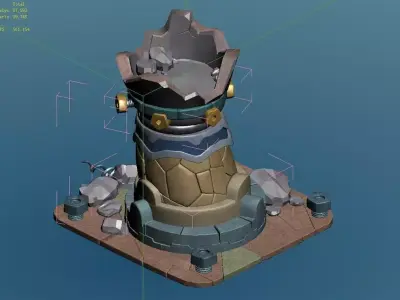 Battle Tower Destructive Status Yu Wanxiang 3D model