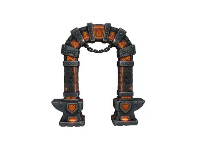 Runic Stone Archway 3D model
