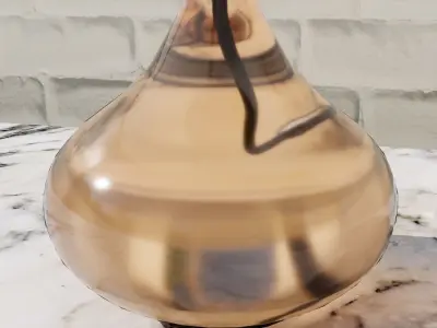 Five lamps with different designs Low-poly 3D model