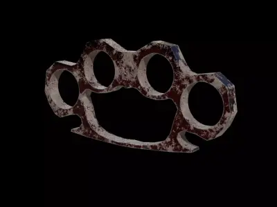 Game ready lowpoly Knuckleduster fist knuckle Low-poly 3D model