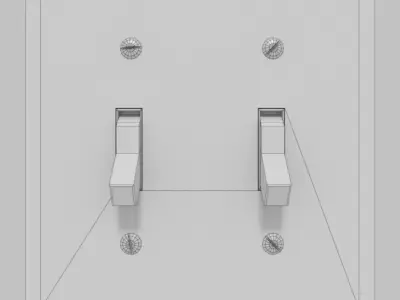 Light Switch Double Low-poly 3D model