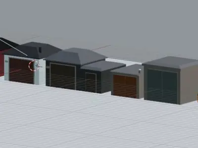 Low poly garage pack Free low-poly 3D model
