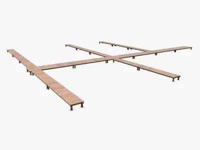 Wharf 03 Low-poly 3D model