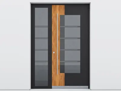 Aluminium door 123 3D model