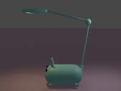 Table lamp doll Low-poly 3D model