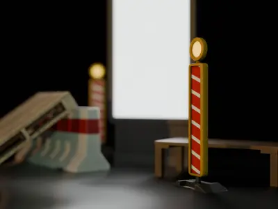 Street Props Low-poly 3D model