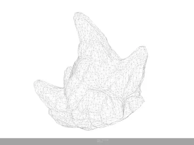 Stylized Lava Rock Game Ready - AI Low-poly 3D model