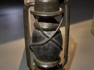 Old Kerosene Lamp  Low-poly 3D model