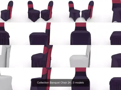 Collection Banquet Chair 24 3D Model Pack