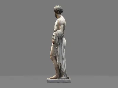 Greek-style Sculpture Statue Low-poly 3D model