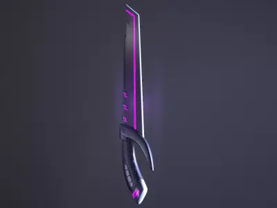 Futuristic Sci-Fi Sword - Game-Ready Low-poly 3D model