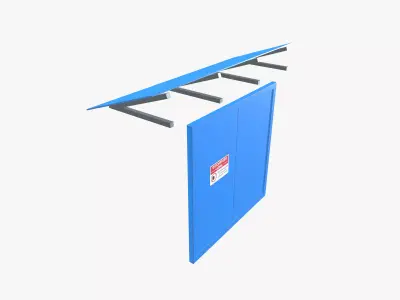 Industrial Door Low-poly 3D model