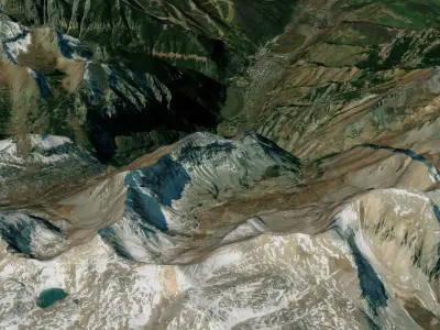 Telluride and mountains 3D model