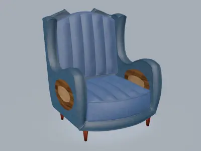 Side eyes armchair 3D model