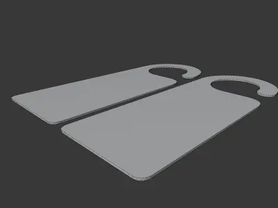 Covid Awareness Door Hangers 3D model