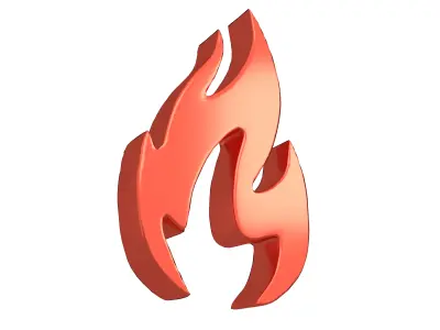 Fire Symbol v3 008 Low-poly 3D model