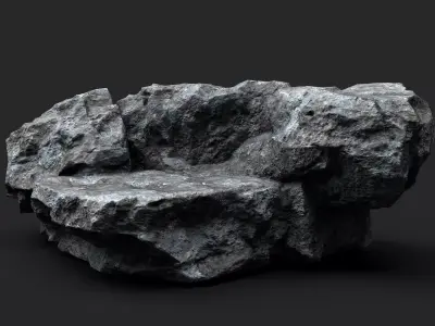 Rock 16-4 Low-poly 3D model