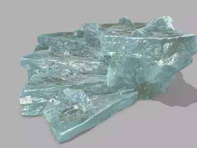 Stair crystal Low-poly 3D model