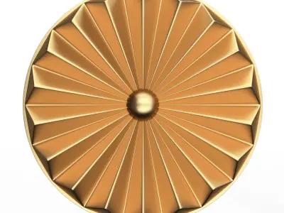 Classic Door Handle 01 Gold Low-poly 3D model