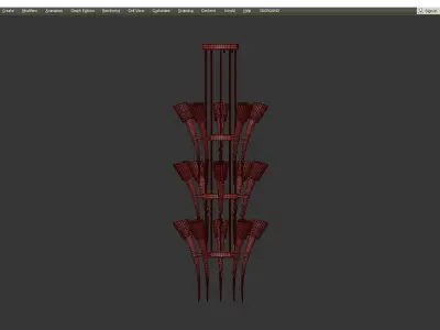 TUSK CHANDELIER Low-poly 3D model