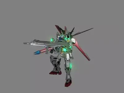 Attacker Gundam 11 A 3D model