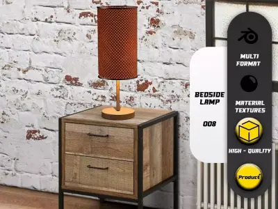 Bed Side Lamp 008 Low-poly 3D model