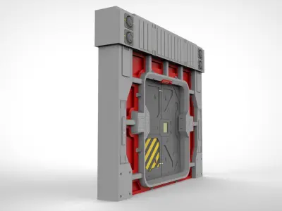Sci fi door 26 3D model