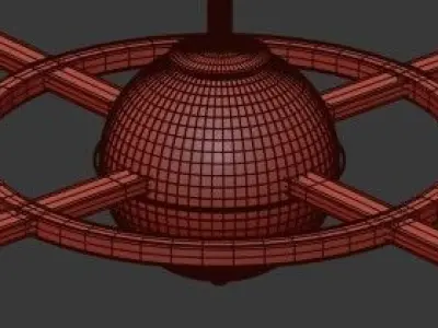 CONTEMPORARY BRASS CHANDELIER Y 3D model